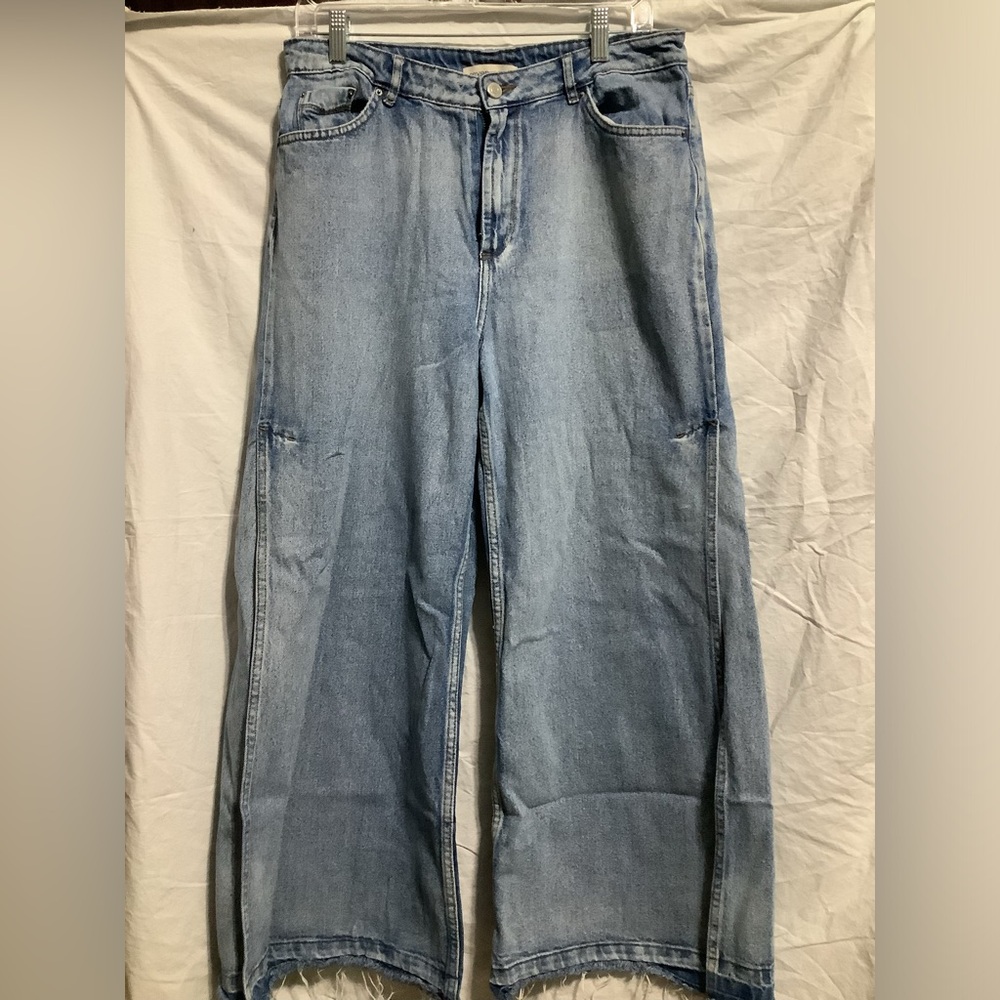 Seven7 Light Blue Wide Leg Flare Jeans